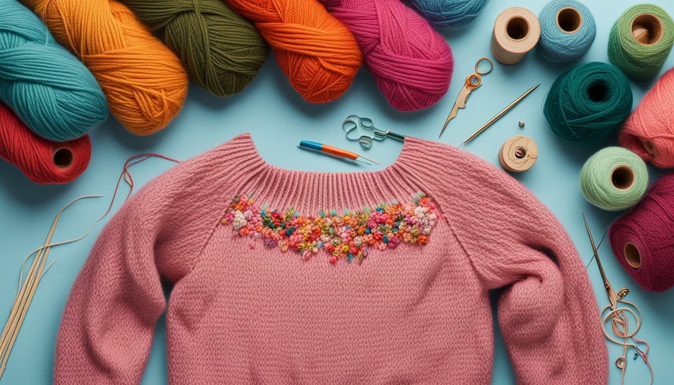 how to embroider a name on a sweater with yarn